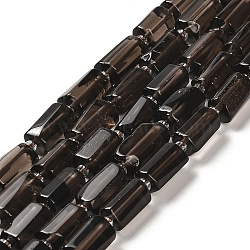 Natural Ice Obsidian Beads Strands, with Seed Beads, Faceted, Column, 8.5~11x5.5~6.5mm, Hole: 1mm, about 14~15pcs/strand, 7.48''(19cm)(G-N327-06-26)