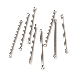 Non-Tarnish 304 Stainless Steel Links, Bar Connector Charms, Stainless Steel Color, 35x2.5x1.5mm, Hole: 1.4mm(STAS-Q323-05E-P)