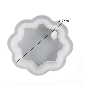 DIY Pendant Silicone Molds, Resin Casting Molds, for UV Resin, Epoxy Resin Jewelry Makings, Star, 47x7mm