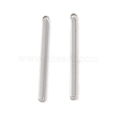 Stainless Steel Color Cuboid 304 Stainless Steel Pendants