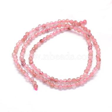 Natural Strawberry Quartz Beads Strands(G-E411-09A-3mm)-2