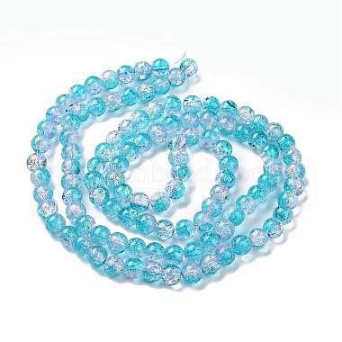 Chapelets de perles bicolores en verre craquelé(X-CCG-Q002-8mm-A33)-3