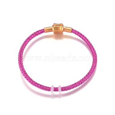 Braided Stainless Steel Wire European Style Bracelets Making(AJEW-D047-02A-G)-3