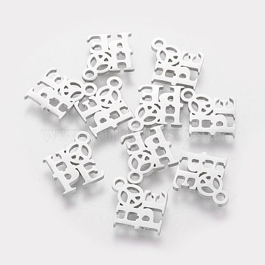 Stainless Steel Color Word Titanium Steel Charms