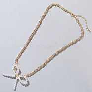 Glass Bowknot Necklace for Women(YR7395-2)