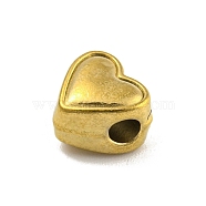 304 Stainless Steel Beads, Heart, Golden, 8x8x6mm, Hole: 2.3mm(STAS-A091-11B-G)