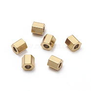 Ion Plating(IP) 304 Stainless Steel Spacer Beads, Hexagon, Golden, 3.2x3.2x3mm, Hole: 1.4mm(STAS-D170-04B-G)