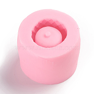 Owl Shape Silicone Molds, Resin Casting Molds, For UV Resin, Epoxy Resin Jewelry Making, Pink, 80.5x61.5mm, Inner Diameter: 46.5mm(DIY-WH167-20)