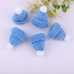 Polyester Doll Woolen Hat, for Accessories Decorate Doll, Cornflower Blue, 60x43x12.5mm(DOLL-PW0001-194O)