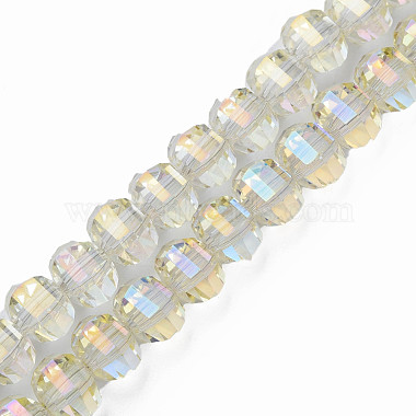 Light Goldenrod Yellow Round Glass Beads