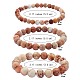 Ensemble de bracelets extensibles en perles rondes en jaspe impérial naturel de taille 3 pièces 3(BJEW-SW00064-29)-7