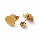 Heart Matching Couple Pendant Necklaces & Stud Earrings(SJEW-E045-01GP)-5
