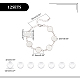 Round Tray 304 Stainless Steel Link Bracelets(BJEW-AB00002)-3