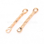 Iron Links Connectors, for DIY Earring, Rectangle, Light Gold, 15x2x1.2mm, Hole: 1mm, 50pcs/bag(IFIN-WH0055-02A-KCG)