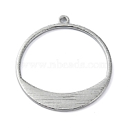 Rack Plating Alloy Pendants, Round, Platinum, 30.5x28x1.2mm, Hole: 1.6mm(PALLOY-K023-12P)