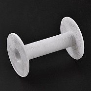 (Defective Closeout Sale), Plastic Empty Spools for Wire, Thread, White, 9.6cmx6.7cm(TOOL-D035-01)