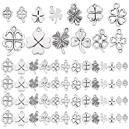 PandaHall Elite 130Pcs 13 Style Tibetan Style Alloy Clover Charms, Alloy Pendant, 201 Stainless Steel Charms, Cadmium Free & Nickel Free & Lead Free, Antique Silver, 10pcs/style(TIBEP-PH0001-29)