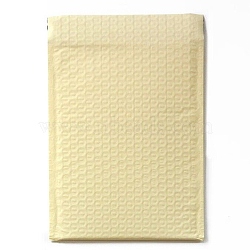 Matte Film Package Bags, Bubble Mailer, Padded Envelopes, Rectangle, Lemon Chiffon, 22.2x12.4x0.2cm(OPC-P002-01C-01)
