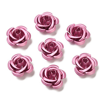 Aluminum Beads, Oxidation, Rose, Pearl Pink, 15x15x9mm, Hole: 1.4mm