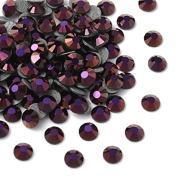 Preciosa&reg Crystal Hotfix Flatback Stones, Czech Crystal, Round(438 11 612 Chaton Rose VIVA 12 &reg), 23980 230 Brown Flare, SS8(2.3~2.5mm)