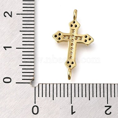 Brass Pave Black & Clear Cubic Zirconia Connector Charms(KK-M101-02D-G01)-3