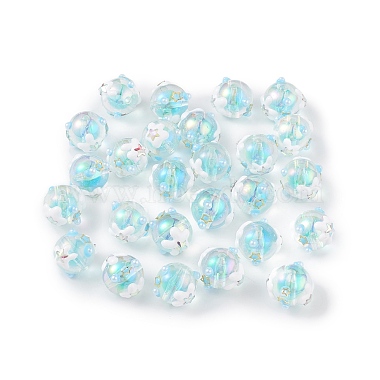 placage uv perles d'émail acrylique irisé arc-en-ciel(X-OACR-I003-10)-4