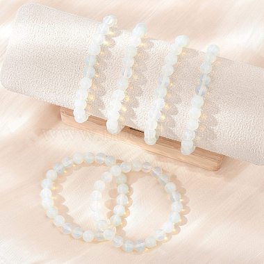 Opalite Perlen Stretch-Armbänder(X-BJEW-F203-01)-4