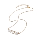 Ожерелье с кулоном мама из натуральных ракушек с золотыми латунными цепочками на день матери(NJEW-JN04151-01)-4