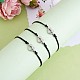 3Pcs 3 Style 430 Stainless Steel Knot Heart Link Bracelets Set(JB719A)-5