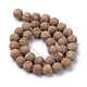 Natural Wood Lace Stone Round Bead Strands(X-G-T055-8mm-06)-2