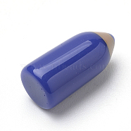 No Hole Resin Beads, Pencil, Royal Blue, 14x7mm(CRES-S303-06B)