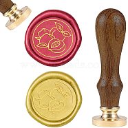 DIY Wood Wax Seal Stamp, Word, 90mm, Stamps: 25x14.5mm(AJEW-WH0131-166)