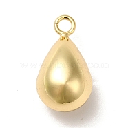Rack Plating Brass Pendants, Long-Lasting Plated, Cadmium Free & Lead Free, Teardrop Charms, Real 18K Gold Plated, 20x11mm, Hole: 2.5mm(KK-K269-05G-RS)