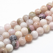Natural Pink Opal Beads Strands, Grade AB, Round, 6~7mm, Hole: 1mm, about 60~67pcs/strand, 15.7 inch(G-R446-6mm-09)