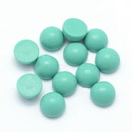 Synthetic Green Turquoise Cabochons, Half Round, 4x2~4mm(G-P393-R09-4mm)