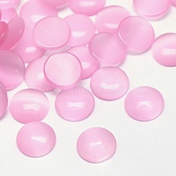 Cat Eye Cabochons, Half Round, Pearl Pink, 8x3mm(CE-J002-8mm-12)