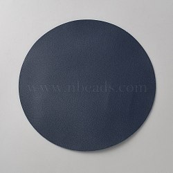 Waterproof Leather Mouse Pad, Flat Round, Prussian Blue, 221x1.5mm(FIND-WH20019-163B)
