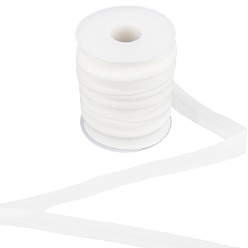 Nylon Ribbons, for Wrapping Ribbon, Flat, White, 5/8 inch(15mm), about 21.87 Yards(20m)/Roll