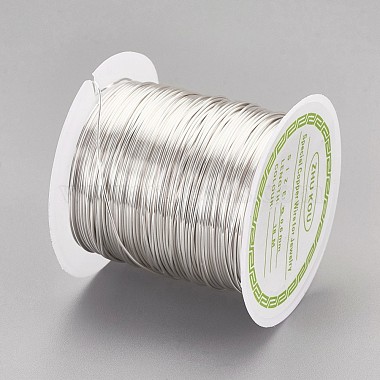Round Copper Wire Copper Beading Wire for Jewelry Making, Long-Lasting  Plated, Silver, 22 Gauge, 0.6mm, about 59.05 Feet(18m)/roll