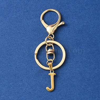 Letter J Stainless Steel Keychain