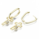 Brass Micro Pave Clear Cubic Zirconia Dangle Huggie Hoop Earrings(EJEW-S201-219-NF)-4