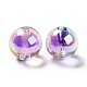 ツートーン UV メッキ レインボー虹色アクリル ビーズ(TACR-D010-03A-07)-3