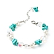 4Pcs Mixed Gemstone Chip Beaded Bracelets Set for Girl Women(BJEW-TA00019)-4