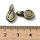 Teardrop Shape Tibetan Style Rack Plating Brass Buddhist Pendants(KK-Q805-43AB)-3