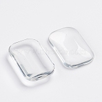 Transparent Glass Cabochons, Rectangle, Clear, 37x23x7mm(GGLA-TAC0001-03)