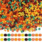 1200Pcs 6 Styles Opaque &  Transparent Plastic Beads, with Glitter Powder, Barrel, Mixed Color, 9x6mm, Hole: 3.8mm, about 200pcs/style(KY-SZ0001-49)