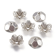 Alloy Bead Caps, Cadmium Free & Lead Free, Flower, Antique Silver, 10x10x3mm, Hole: 1.5mm(PALLOY-2357-AS-LF)