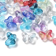 Transparent Glass Beads, Butterfly, Mixed Color, 10x14x5.5mm, Hole: 1mm(GLAA-O023-13)
