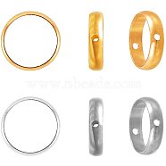 Brass Bead Frames, Ring, Golden & Platinum, 12x3mm, Hole: 0.5mm, Inner Diameter: 10mm, 2colors, 20pcs/color, 40pcs/box(KK-PH0035-56)