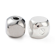 201 Stainless Steel Beads, Cube, Stainless Steel Color, 5x5x5mm, Hole: 1.6mm(STAS-P327-01P)